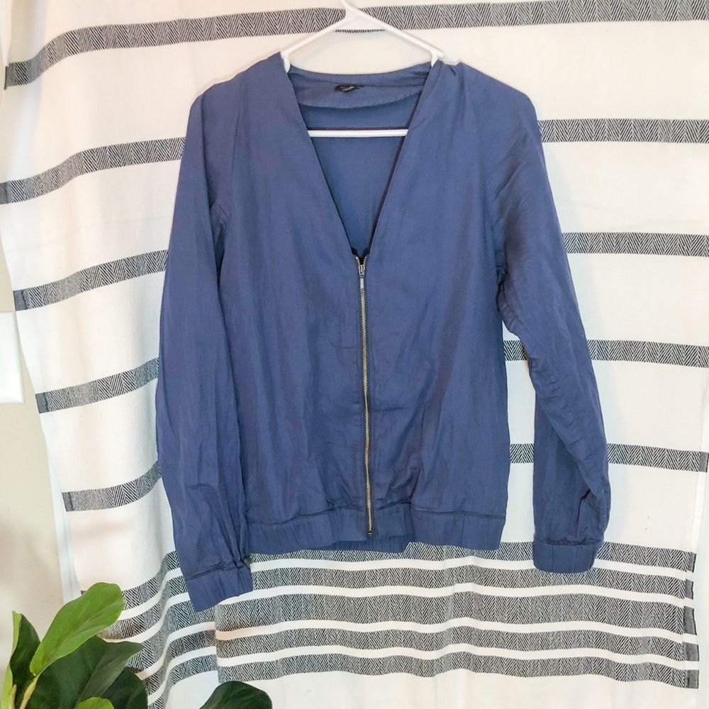 🍁UNIQLO Blue Bomber Jacket